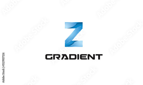 Gradient logo, Modern logo, Abstract logo, Letter Z logo, Creative logo, Tech logo, Blue gradient, 3D letter logo, Business logo, Company branding, Futuristic design, Glossy logo, Vector logo