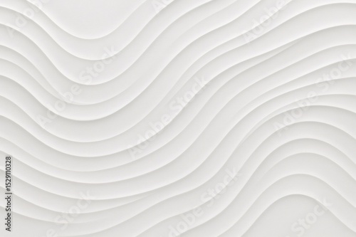 Soft white wavy pattern creating minimalist texture, suitable for digital graphics, web design, and visual branding elements