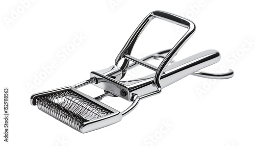 An eyelash curler with chrome finish