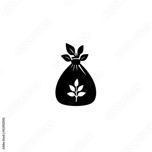 Organic waste icon symbolizing biodegradable food compost