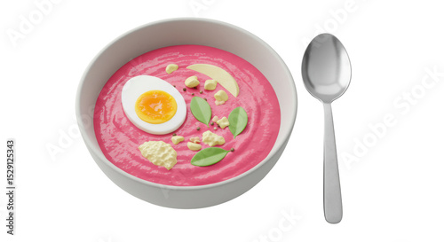 Isolated Cold Beet Soup