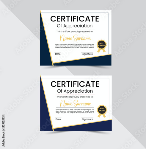 Certificate design, modern  certificate  design template