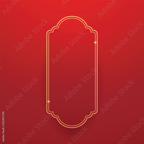 Happy Chinese new year 2026. Chinese new year banner for show product. Greeting card. China frame with lantern on red background.