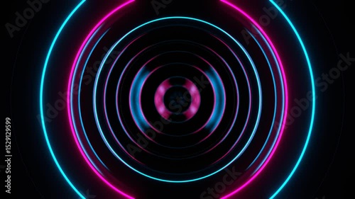 Cyan and Pink Gradual Neon Radar Glow Background VJ Loop in 4K