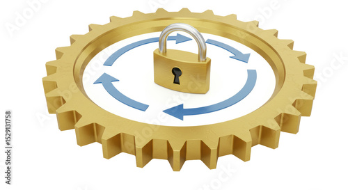 Isolated Gear with Lock and Arrows