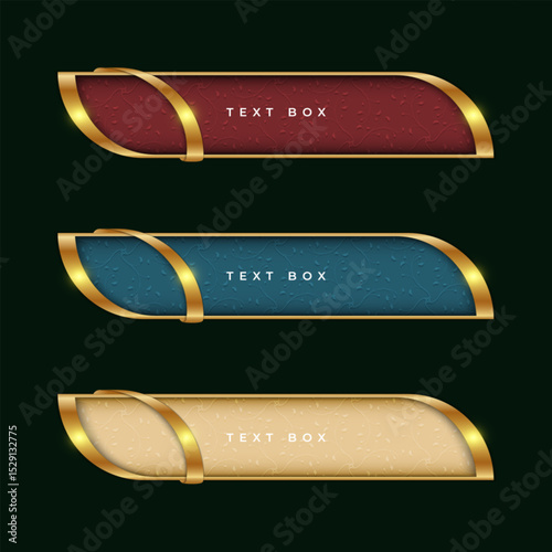 Three elegant Islamic text box color options