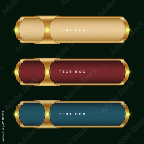 Three color options for fancy Islamic text box