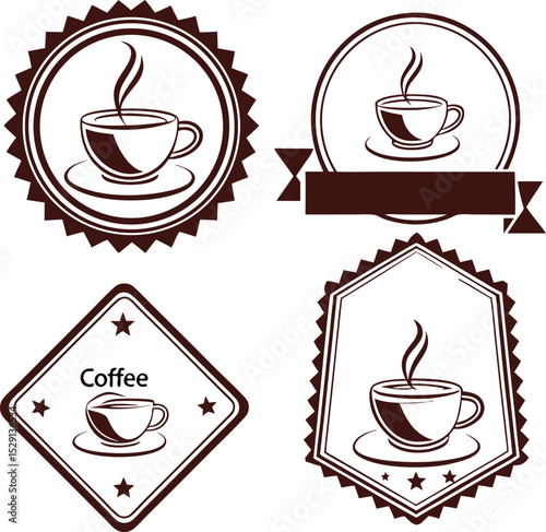 Elegant teacup and tea leaf logo design