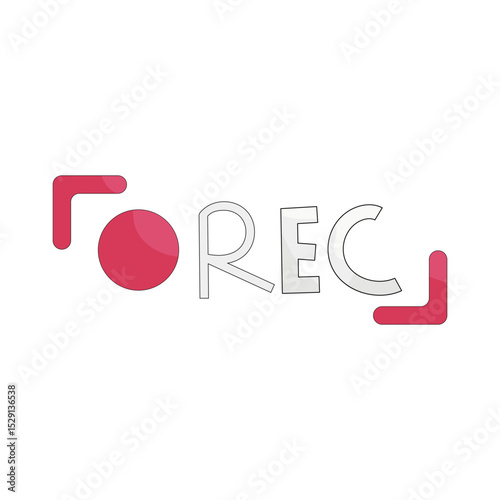 Illustration of Recording REC Symbol 