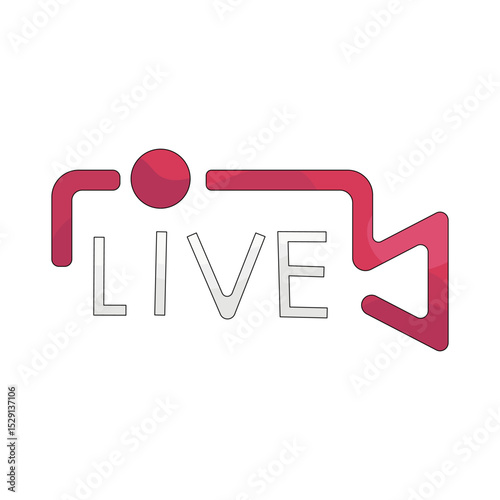 Illustration of Live Streaming Symbol