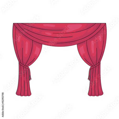 Illustration of  Stage Curtain  
