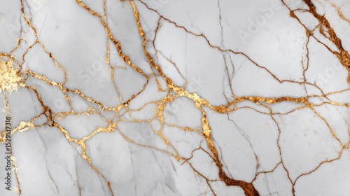 White marble texture with golden veins abstract background for design or decoration.