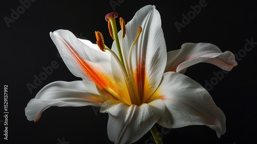 Flower Close-Up Black Background Image: Modern, Elegant, and Visually Appealing for Creative Projects