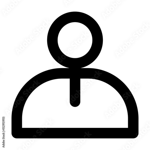 Clean and modern line vector icon of a user, representing business themes. Perfect for mobile apps, infographics, UI/UX designs. This scalable SVG is ideal for digital or print projects.