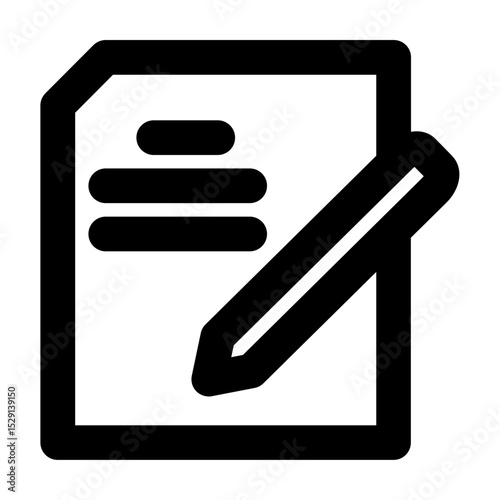 Clean and modern line vector icon of a contract, representing business themes. Perfect for mobile apps, infographics, UI/UX designs. This scalable SVG is ideal for digital or print projects.