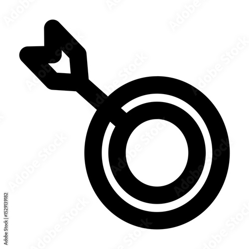 Clean and modern line vector icon of a target, representing business themes. Perfect for mobile apps, infographics, UI/UX designs. This scalable SVG is ideal for digital or print projects.