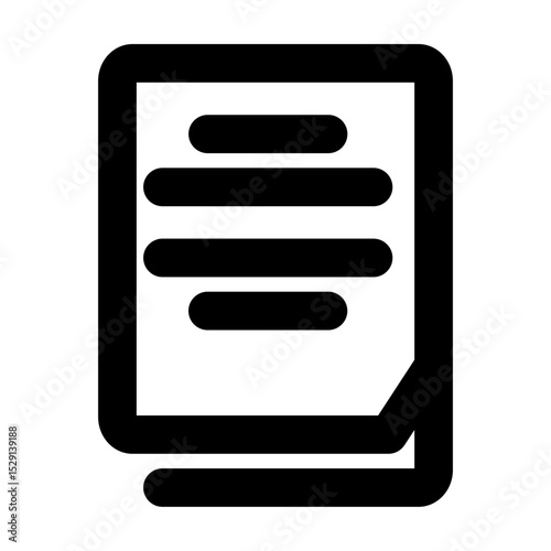 Clean and modern line vector icon of a document, representing business themes. Perfect for mobile apps, infographics, UI/UX designs. This scalable SVG is ideal for digital or print projects.