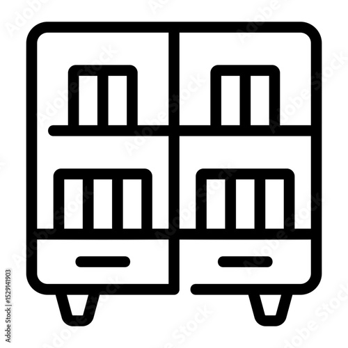 bookshelf Line Icon