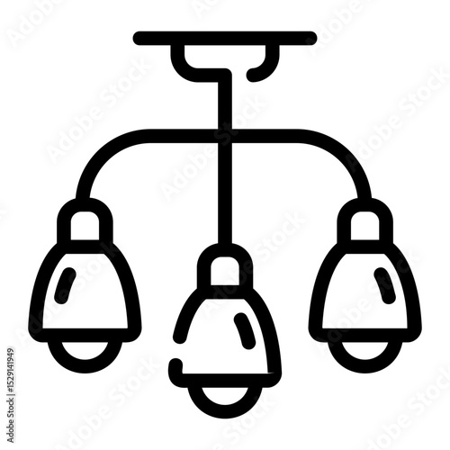 chandelier Line Icon