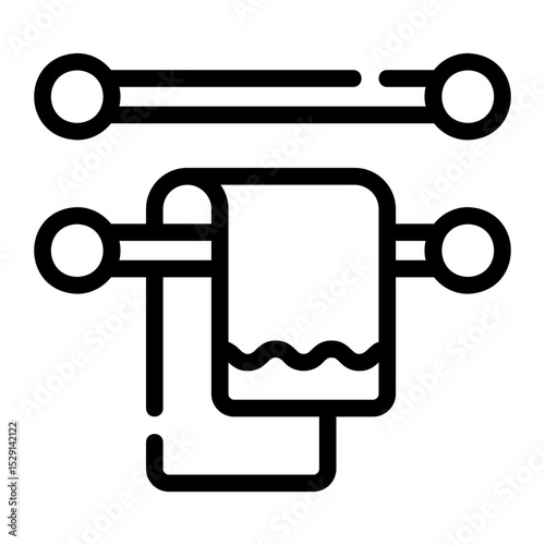 towel rack Line Icon
