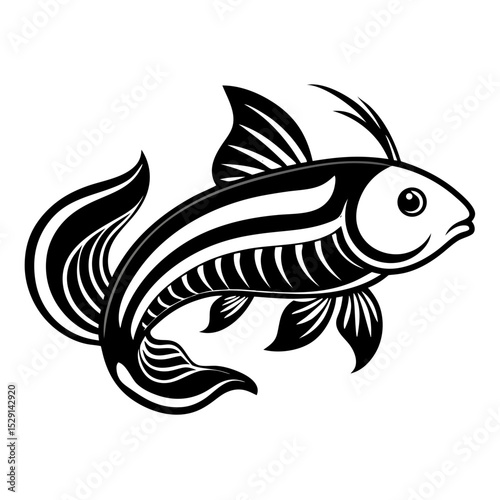 vector illustration of a fish