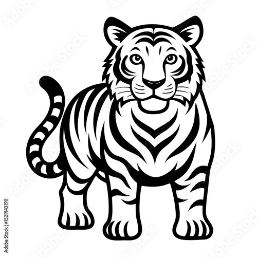 tiger cartoon isolated