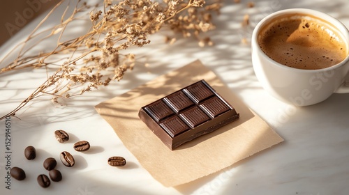 cup of coffee with chocolate