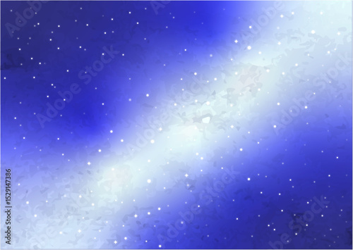 水彩の星空・天の川のベクターイラスト