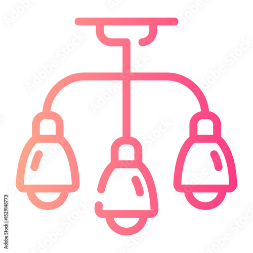 chandelier Line Gradient Icon