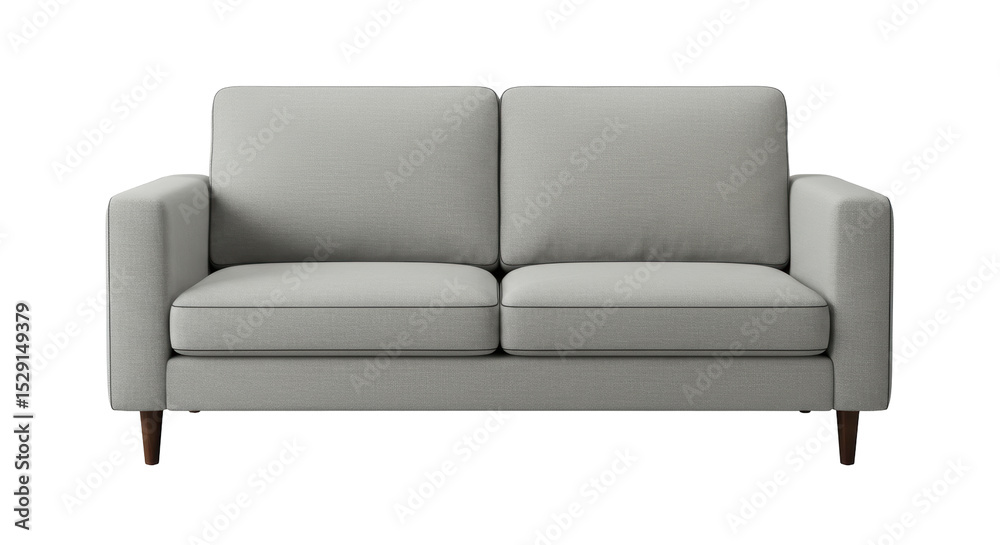 Fototapeta premium Isolated Gray Two-Seater Sofa