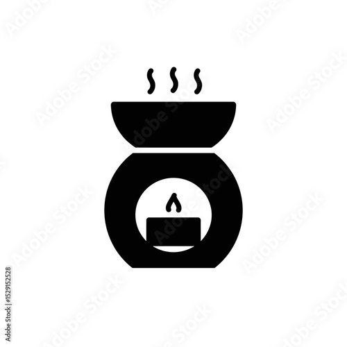 Simple Black and White Aromatherapy Diffuser Icon
