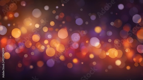 Colorful Bokeh Lights Abstract Background with Orange Purple Glow for Creative Design