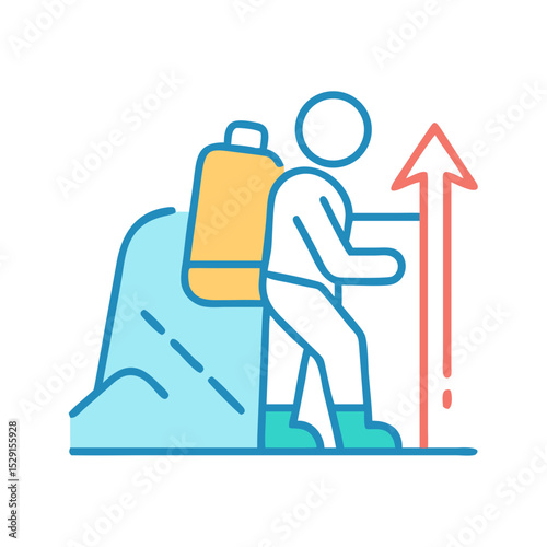 Healthy Lifestyle Vector Icon Set Fitness, nutrition, exercise, wellness, sleep, yoga, meditation, heart rate, gym, hiking, cycling, sports, health monitoring icons