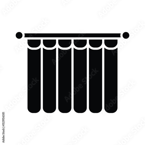 shower curtain icon vector design template simple and clean