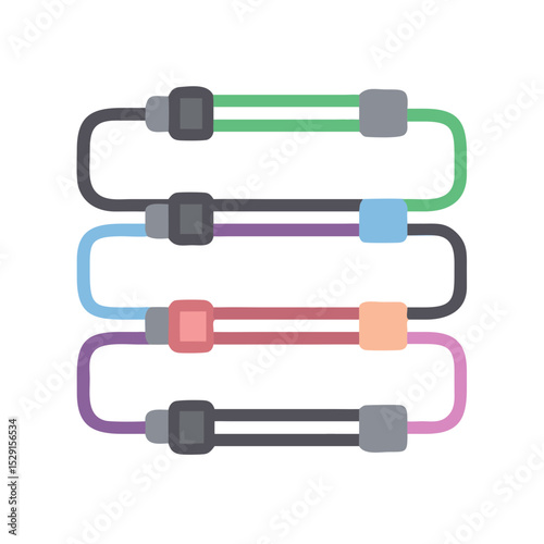 Healthy Lifestyle Vector Icon Set Fitness, nutrition, exercise, wellness, sleep, yoga, meditation, heart rate, gym, hiking, cycling, sports, health monitoring icons
