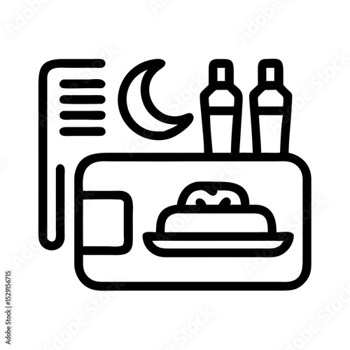 Healthy Lifestyle Vector Icon Set Fitness, nutrition, exercise, wellness, sleep, yoga, meditation, heart rate, gym, hiking, cycling, sports, health monitoring icons