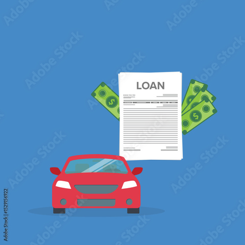 Car bank credit. Finance management. Loan agreement. Money credit. Loan disbursement, quick loan service, easy credit.	