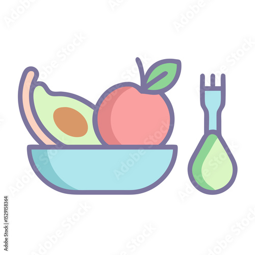 Healthy Lifestyle Vector Icon Set Fitness, nutrition, exercise, wellness, sleep, yoga, meditation, heart rate, gym, hiking, cycling, sports, health monitoring icons