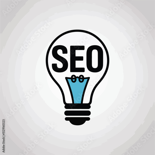 Seo lightbulb idea concept for digital marketing