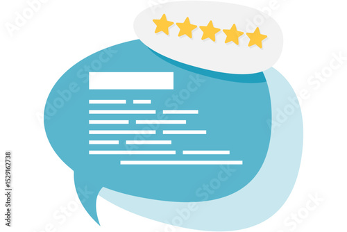 speech bubble with rating