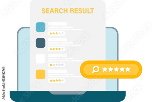 search results with star rating