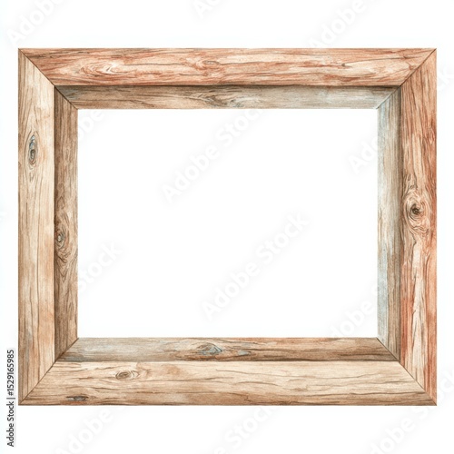 Wooden frame with rustic design suitable for home decor or art display in casual settings or galleries