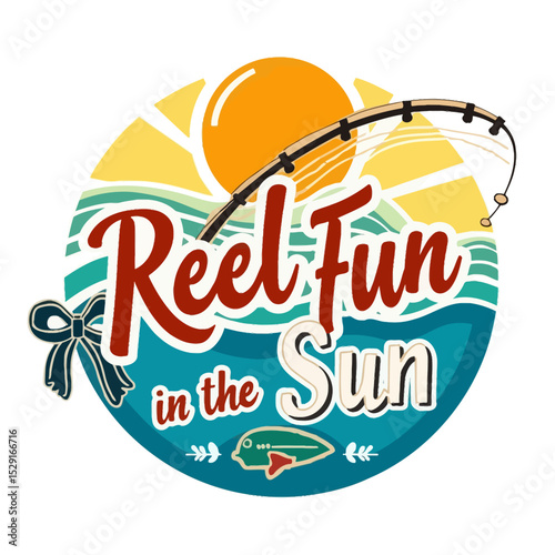 fishing summer tshirt design