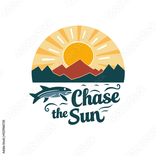 fishing summer tshirt design