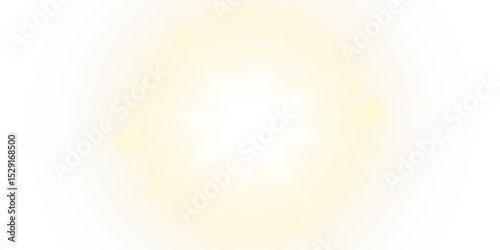 Vector transparent sunlight with sun glare. Overlay, Sun rays and glare, Sun, sunrays, light transitions, lens flare, light leaks and glare in PNG format. PNG sunlight flare. Golden flash and glare.