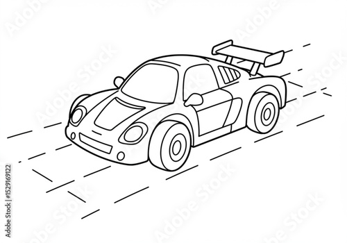 Racing car coloring book