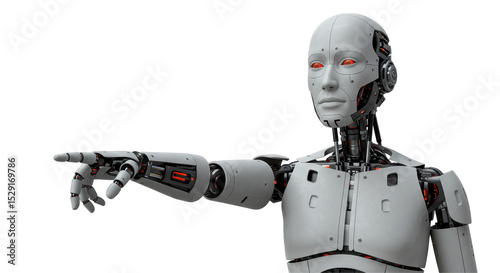 Photography Isolated pointing robot