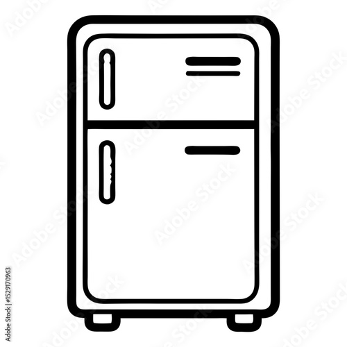 vector illustration of a refrigerator