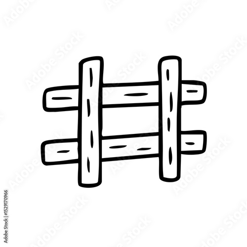 柵 線画 手書き