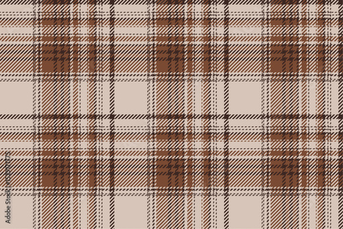 Seamless plaid pattern, cream, brown, warm, classic feel, suitable for designing clothes, skirts and pants, timeless beauty, vector illustration.